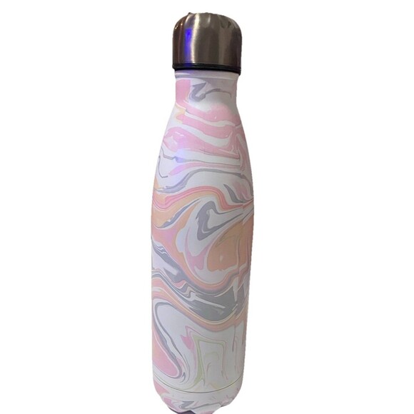 "Give Thanks" Marble Patterned Stainless Steel Water Bottle 20oz Insulated 10.5' - Picture 7 of 15